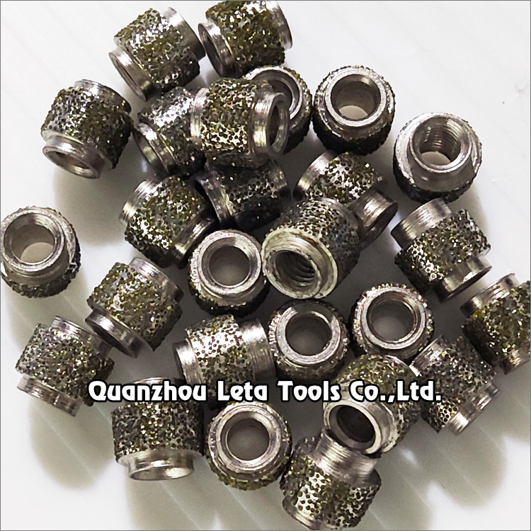 Multi-layer electroplated diamond beads of wire saw for marble travertine cutting